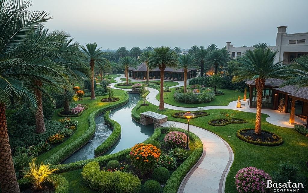 تنسيق حدائق كبيرة