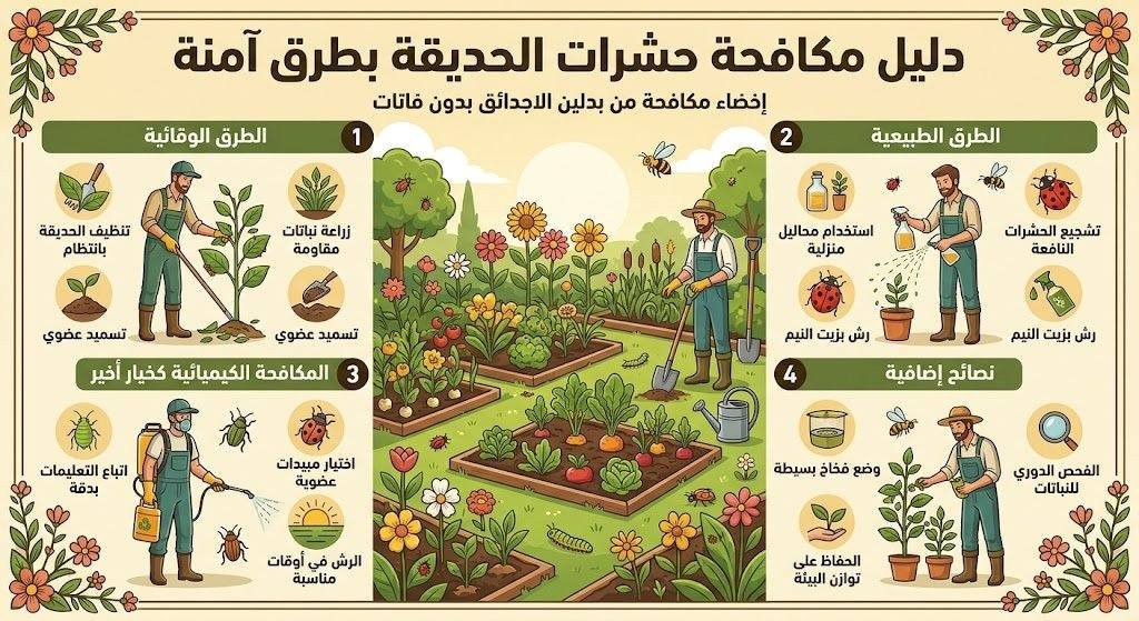 كيفية التخلص من حشرات الحدائق